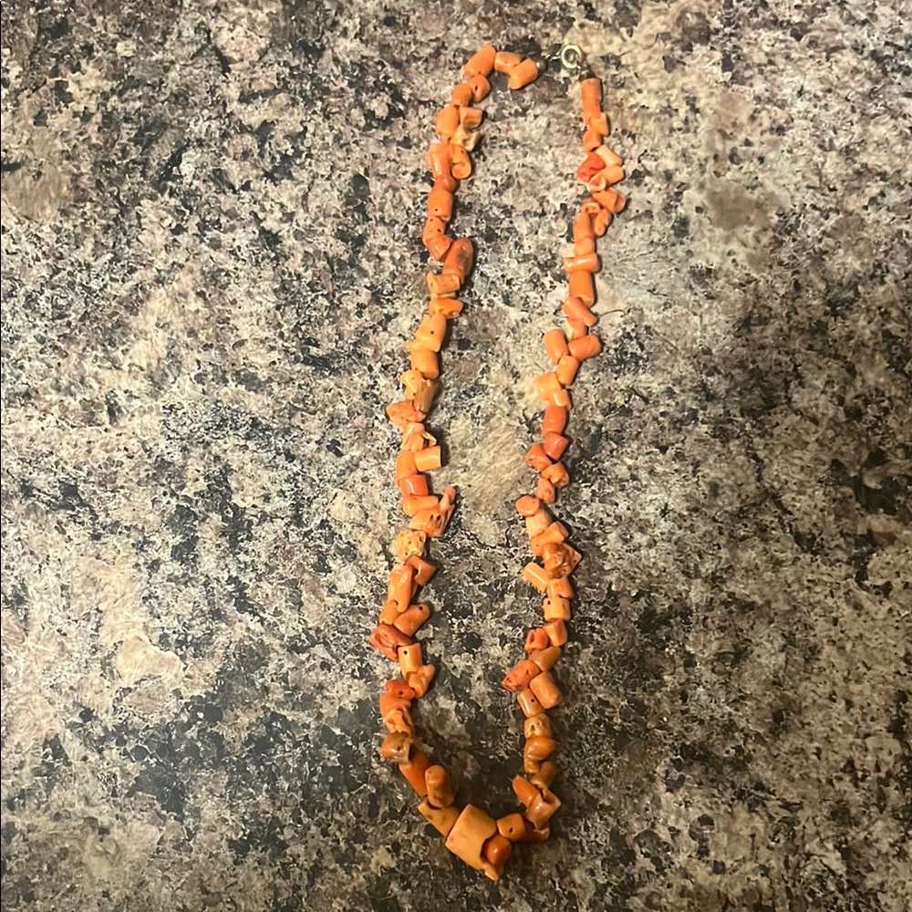 Orange Beaded Necklace